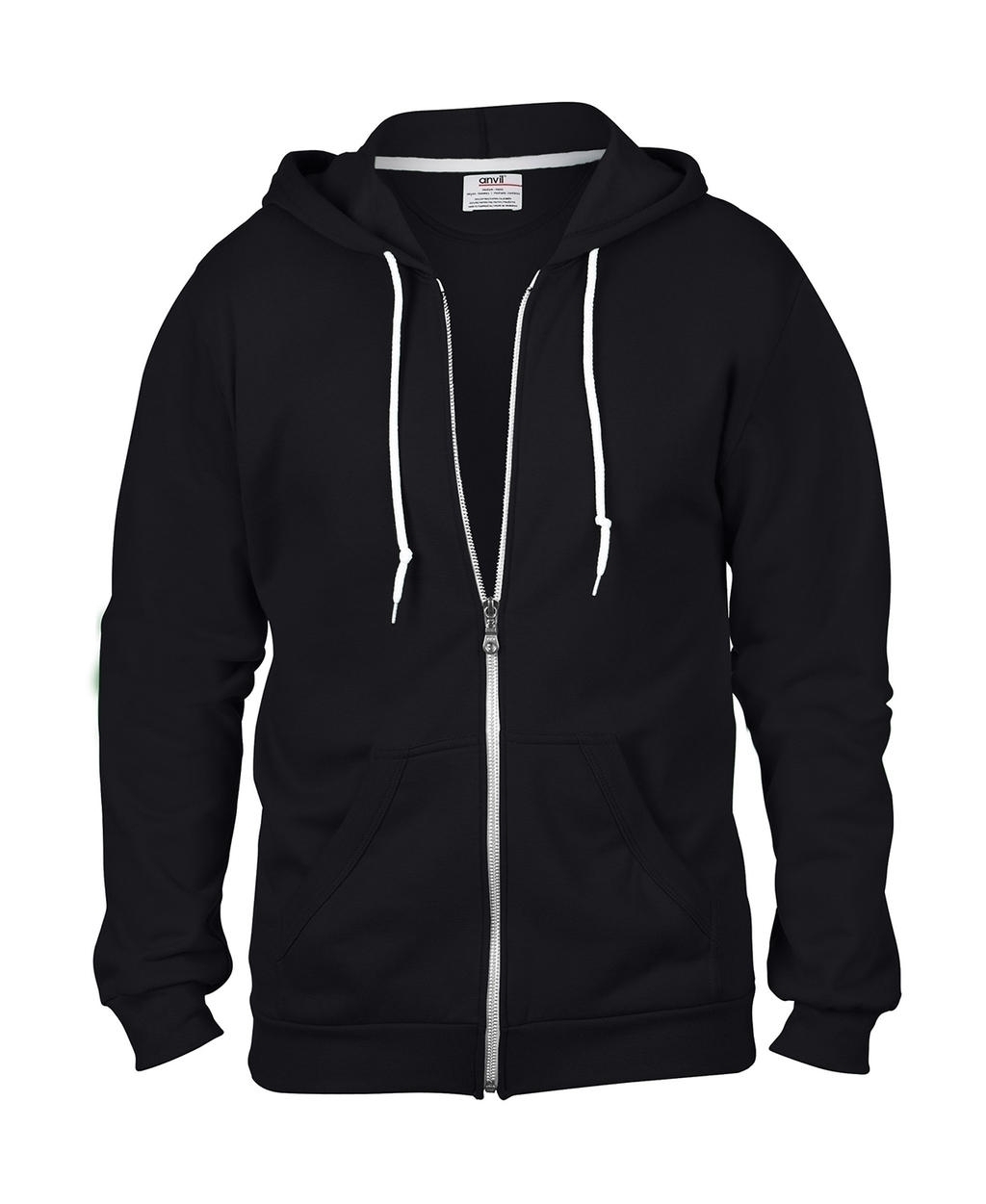 Adult Fashion Full-Zip Hooded Sweat Black Noir, à personnaliser avec le logo de votre club. Adult Fashion Full-Zip Hooded Sweat Black Noir