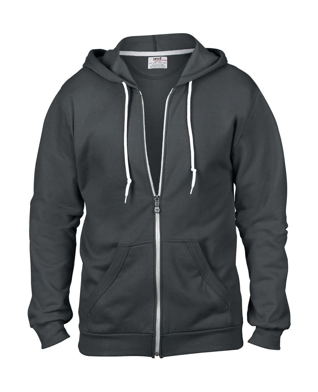Adult Fashion Full-Zip Hooded Sweat Charcoal Gris, à personnaliser avec le logo de votre club. Adult Fashion Full-Zip Hooded Sweat Charcoal Gris