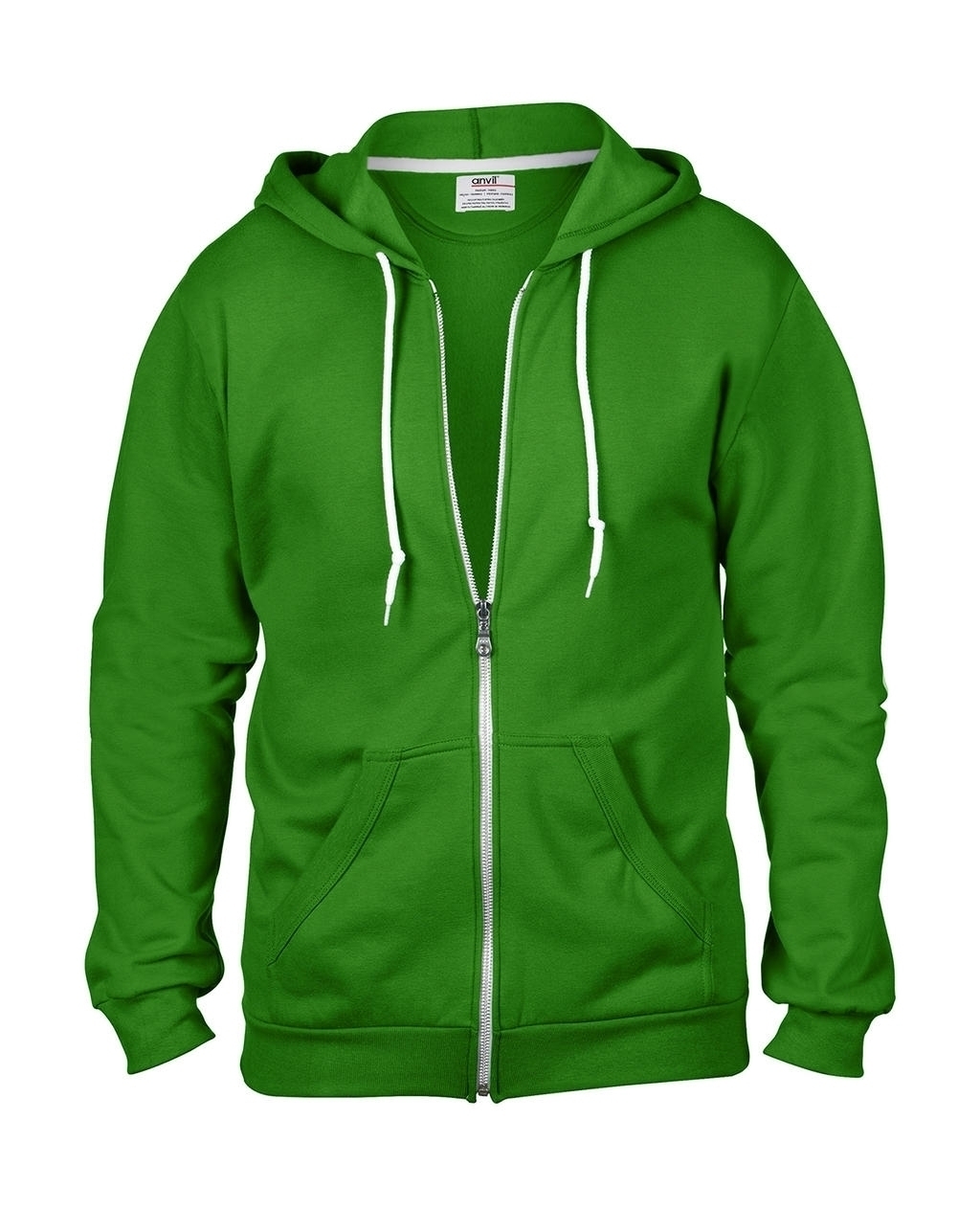 Adult Fashion Full-Zip Hooded Sweat Green Apple Vert, à personnaliser avec le logo de votre club. Adult Fashion Full-Zip Hooded Sweat Green Apple Vert