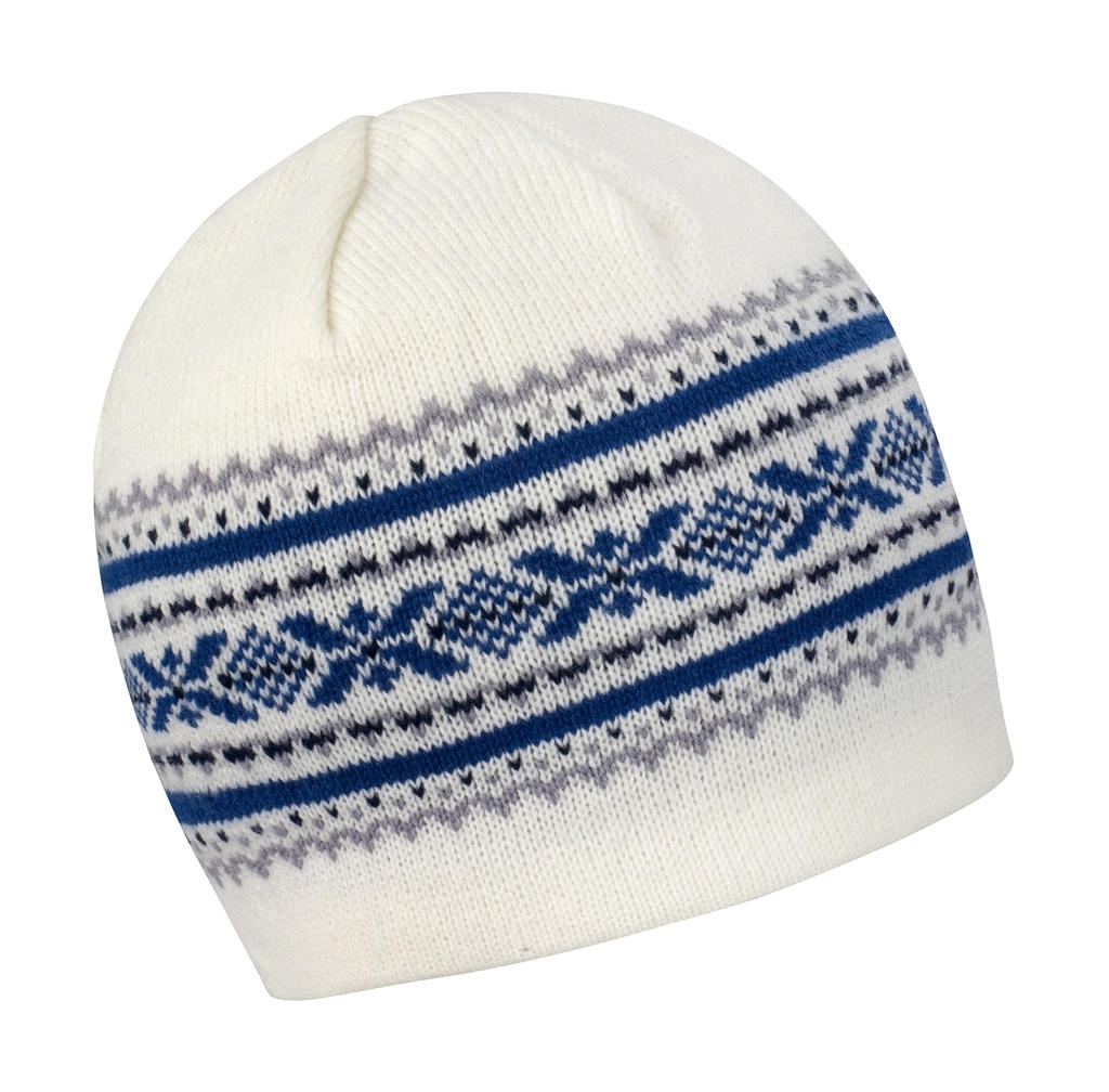 Aspen Knitted Hat White/Grey/China Blue/Navy White