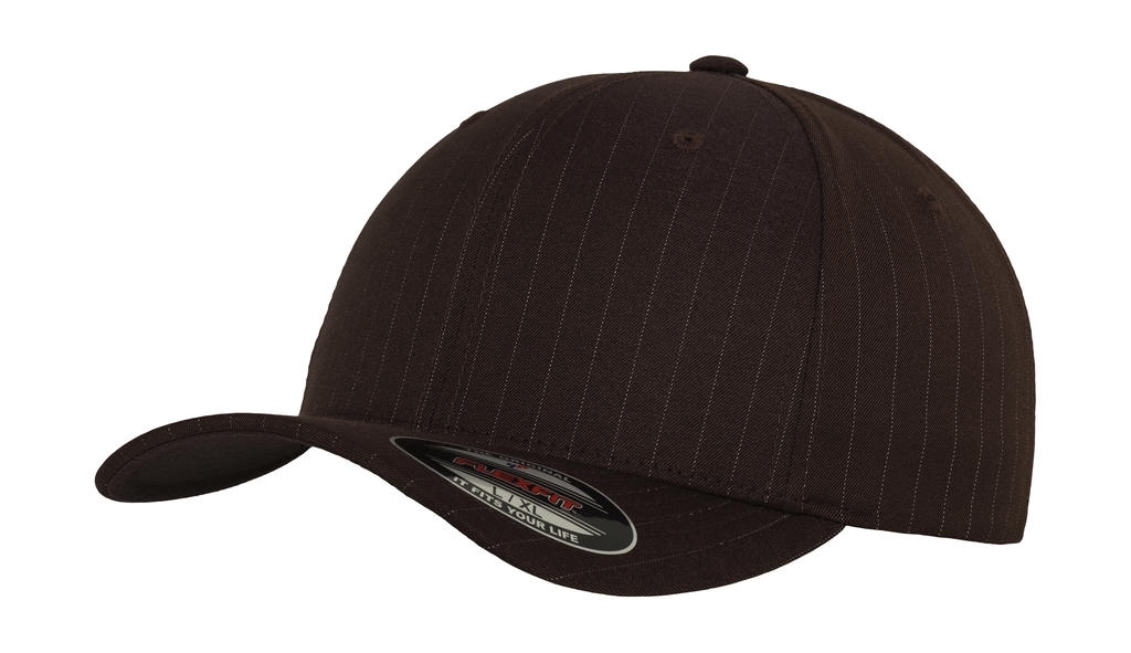 Pinstripe Cap Brown/White Marron, à personnaliser avec le logo de votre club. Pinstripe Cap Brown/White Marron