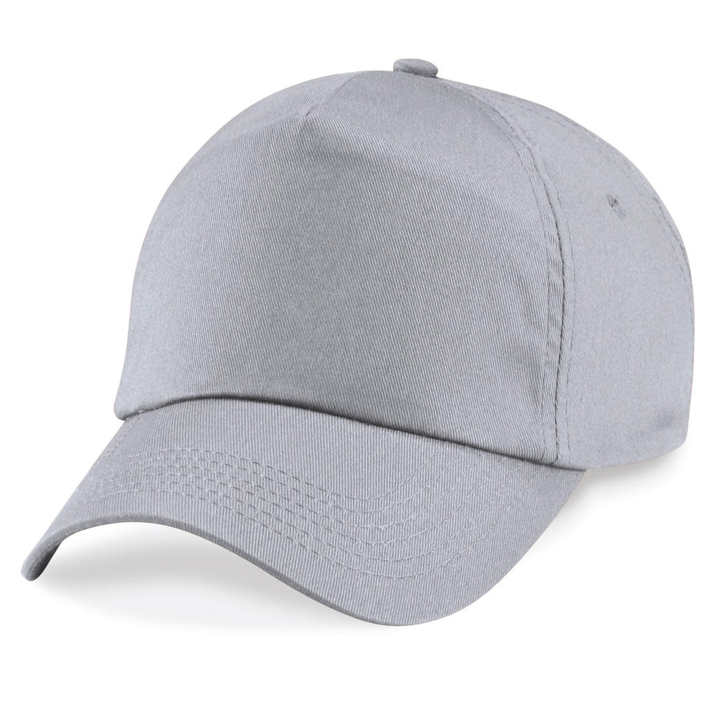 Original 5 Panel Cap Light Grey Gris, à personnaliser avec le logo de votre club. Original 5 Panel Cap Light Grey Gris