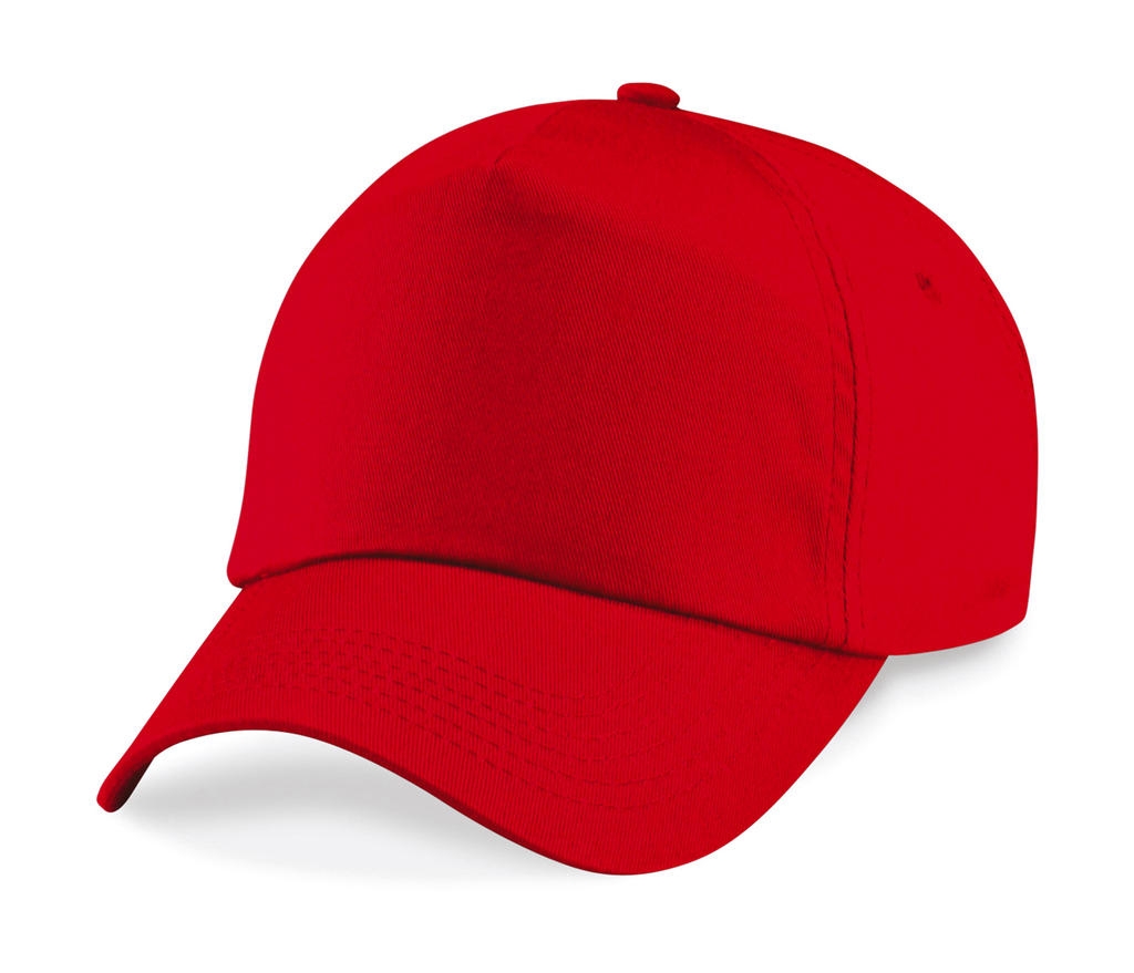 Original 5 Panel Cap Bright Red Rouge, à personnaliser avec le logo de votre club. Original 5 Panel Cap Bright Red Rouge