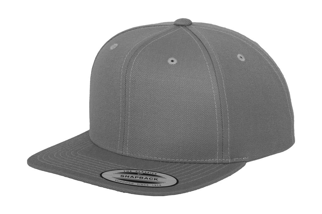 Classic Snapback Cap Silver Gris, à personnaliser avec le logo de votre club. Classic Snapback Cap Silver Gris