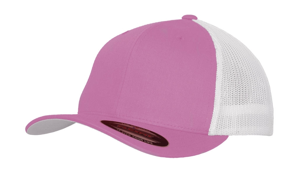Mesh Trucker 2-Tone Cap Pink/White Rose, à personnaliser avec le logo de votre club. Mesh Trucker 2-Tone Cap Pink/White Rose