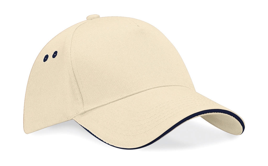Ultimate 5 Panel Cap- Sandwich Peak PUTTY_FRENCH NAVY Rose, à personnaliser avec le logo de votre club. Ultimate 5 Panel Cap- Sandwich Peak PUTTY_FRENCH NAVY Rose