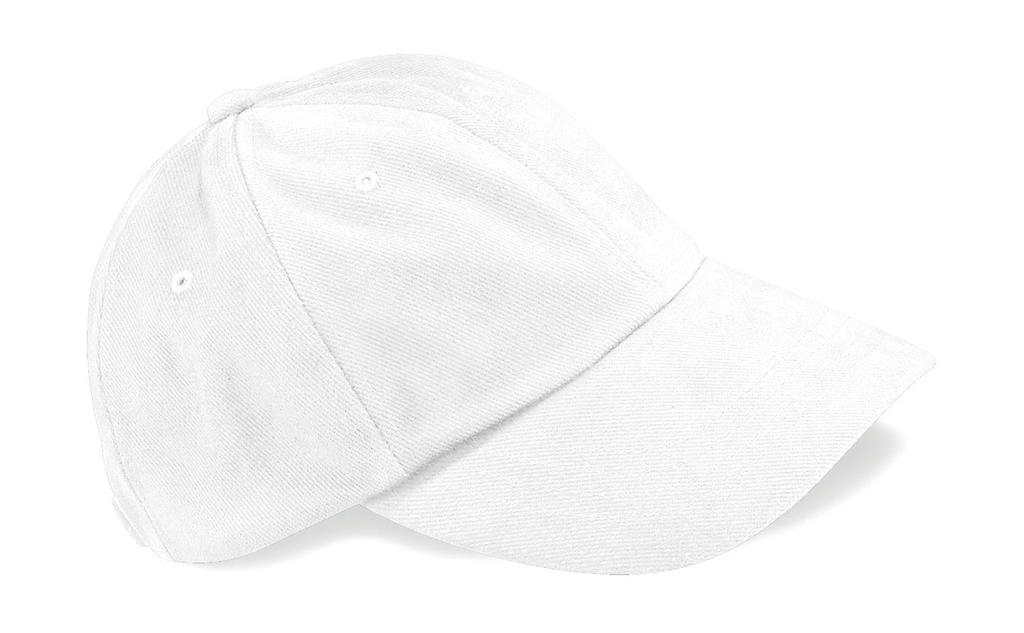 Low Profile Heavy Brushed Cotton Cap White Blanc, à personnaliser avec le logo de votre club. Low Profile Heavy Brushed Cotton Cap White Blanc