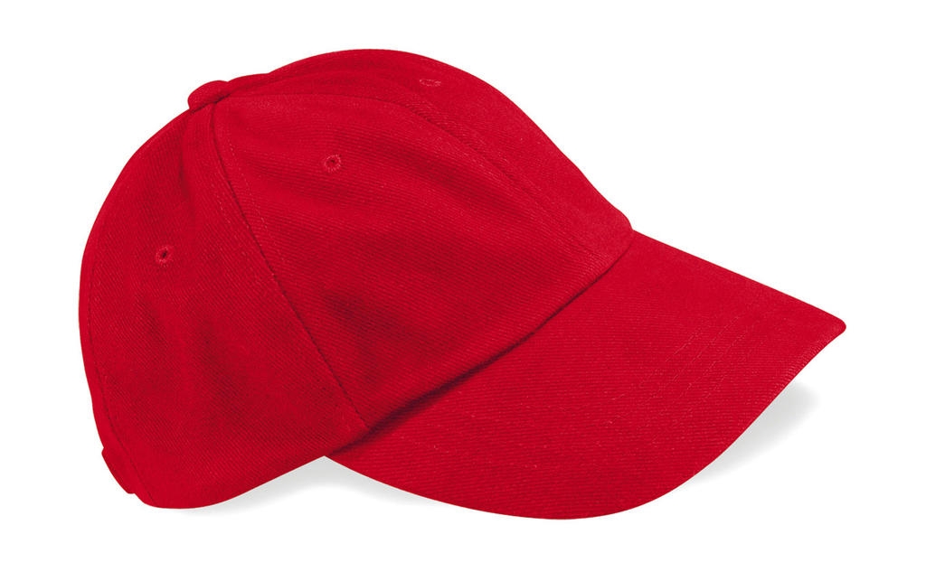 Low Profile Heavy Brushed Cotton Cap Classic Red Rouge, à personnaliser avec le logo de votre club. Low Profile Heavy Brushed Cotton Cap Classic Red Rouge