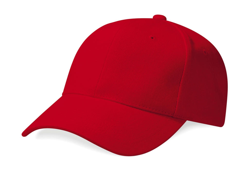 Pro-Style Heavy Brushed Cotton Cap Classic Red Rouge, à personnaliser avec le logo de votre club. Pro-Style Heavy Brushed Cotton Cap Classic Red Rouge