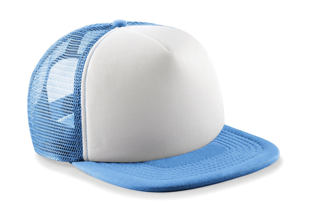Junior Vintage Snapback Trucker Sky Blue/White Bleu, à personnaliser avec le logo de votre club. Junior Vintage Snapback Trucker Sky Blue/White Bleu
