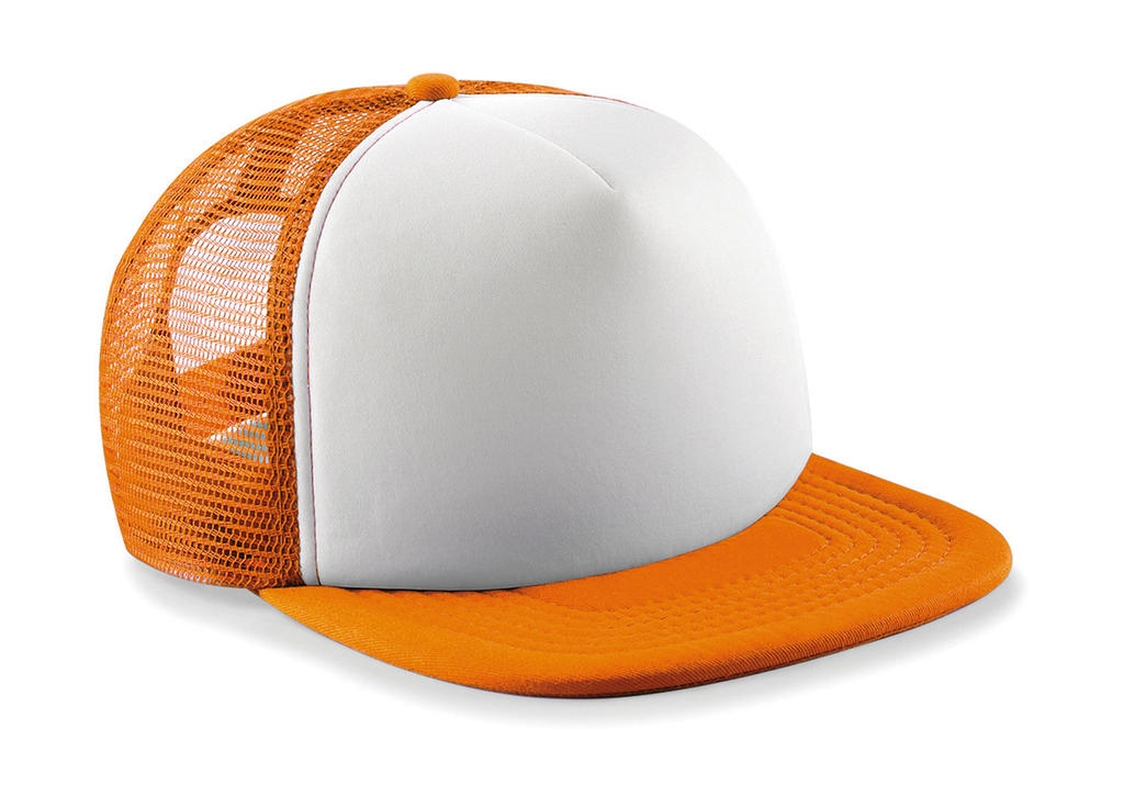 Junior Vintage Snapback Trucker Orange/White Orange, à personnaliser avec le logo de votre club. Junior Vintage Snapback Trucker Orange/White Orange