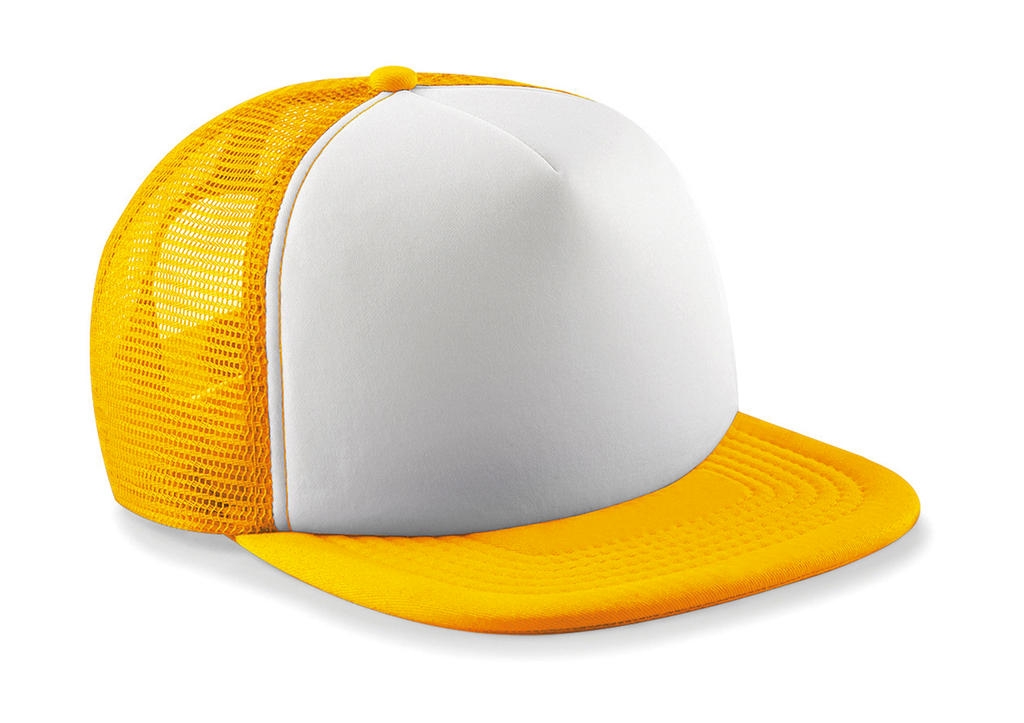 Junior Vintage Snapback Trucker Sunflower/White Jaune, à personnaliser avec le logo de votre club. Junior Vintage Snapback Trucker Sunflower/White Jaune