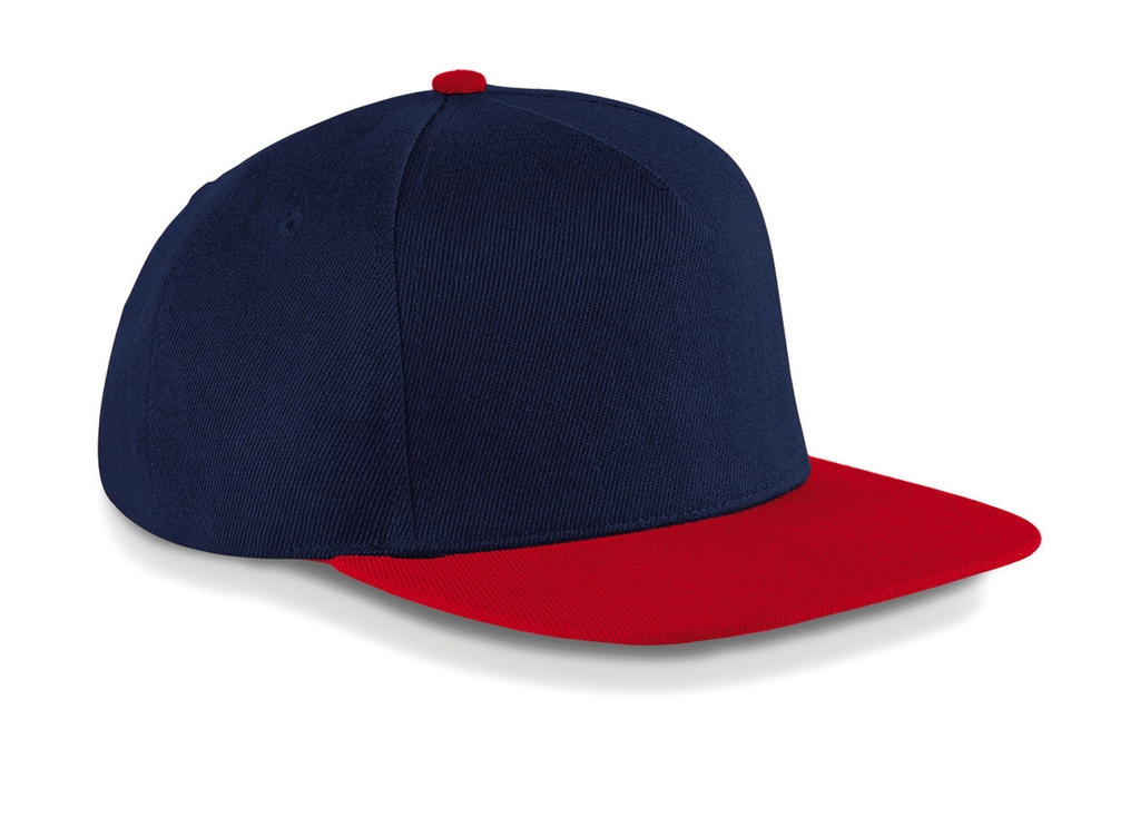 Original Flat Peak Snapback French Navy/Classic Red Bleu, à personnaliser avec le logo de votre club. Original Flat Peak Snapback French Navy/Classic Red Bleu