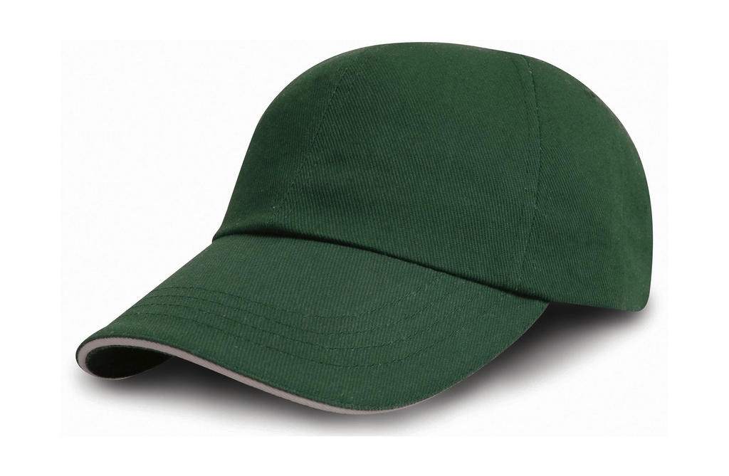 Brushed Cotton Drill Cap Forest/Putty Vert