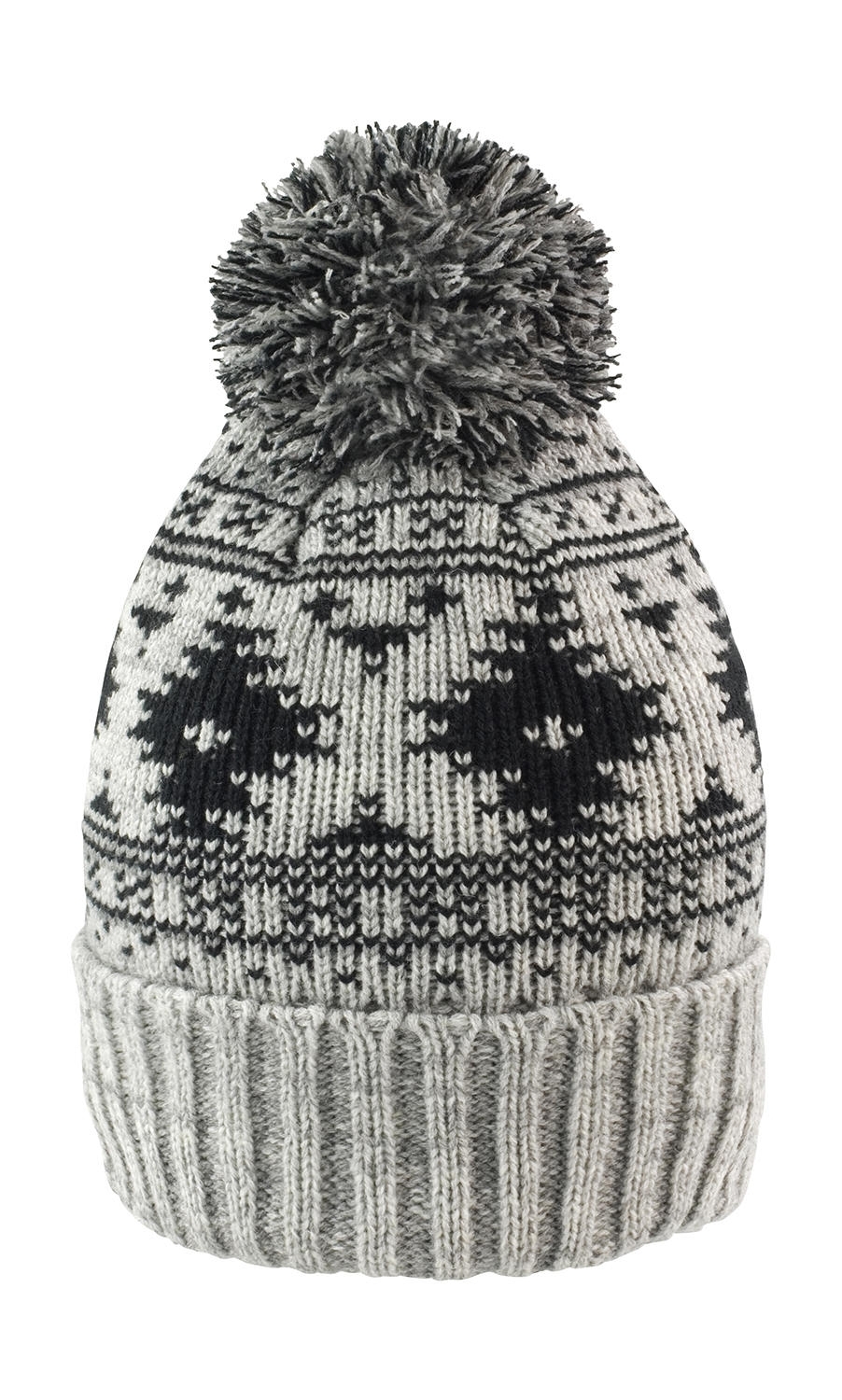 Bonnet Fair Isle Hat Grey/Black Gris, à personnaliser avec le logo de votre club. Bonnet Fair Isle Hat Grey/Black Gris