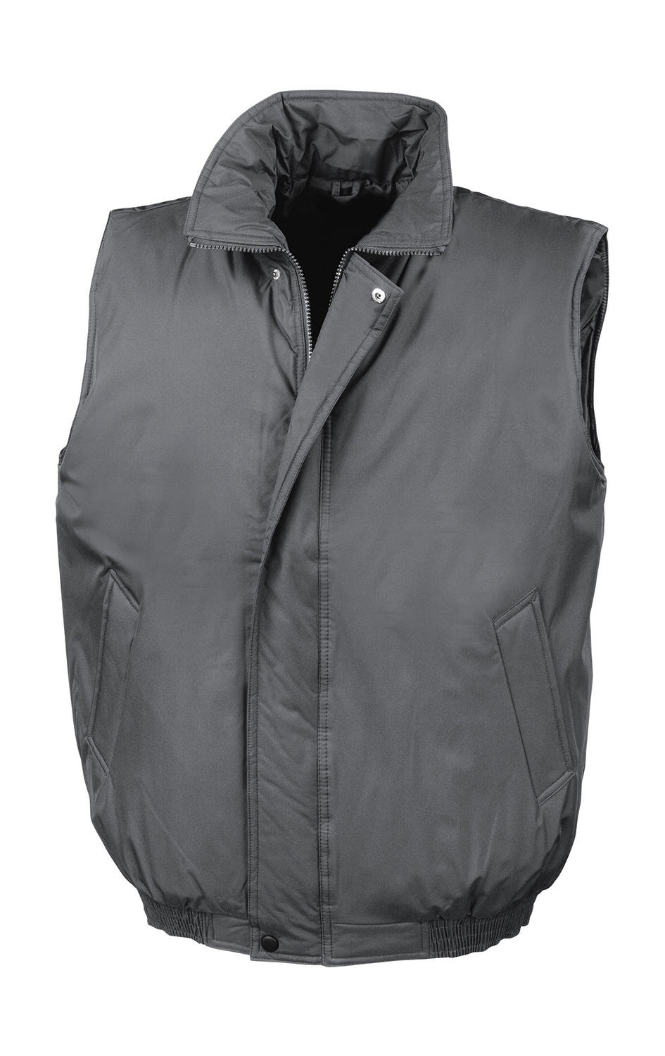 Padded Bodywarmer Steel Grey Gris, à personnaliser avec le logo de votre club. Padded Bodywarmer Steel Grey Gris