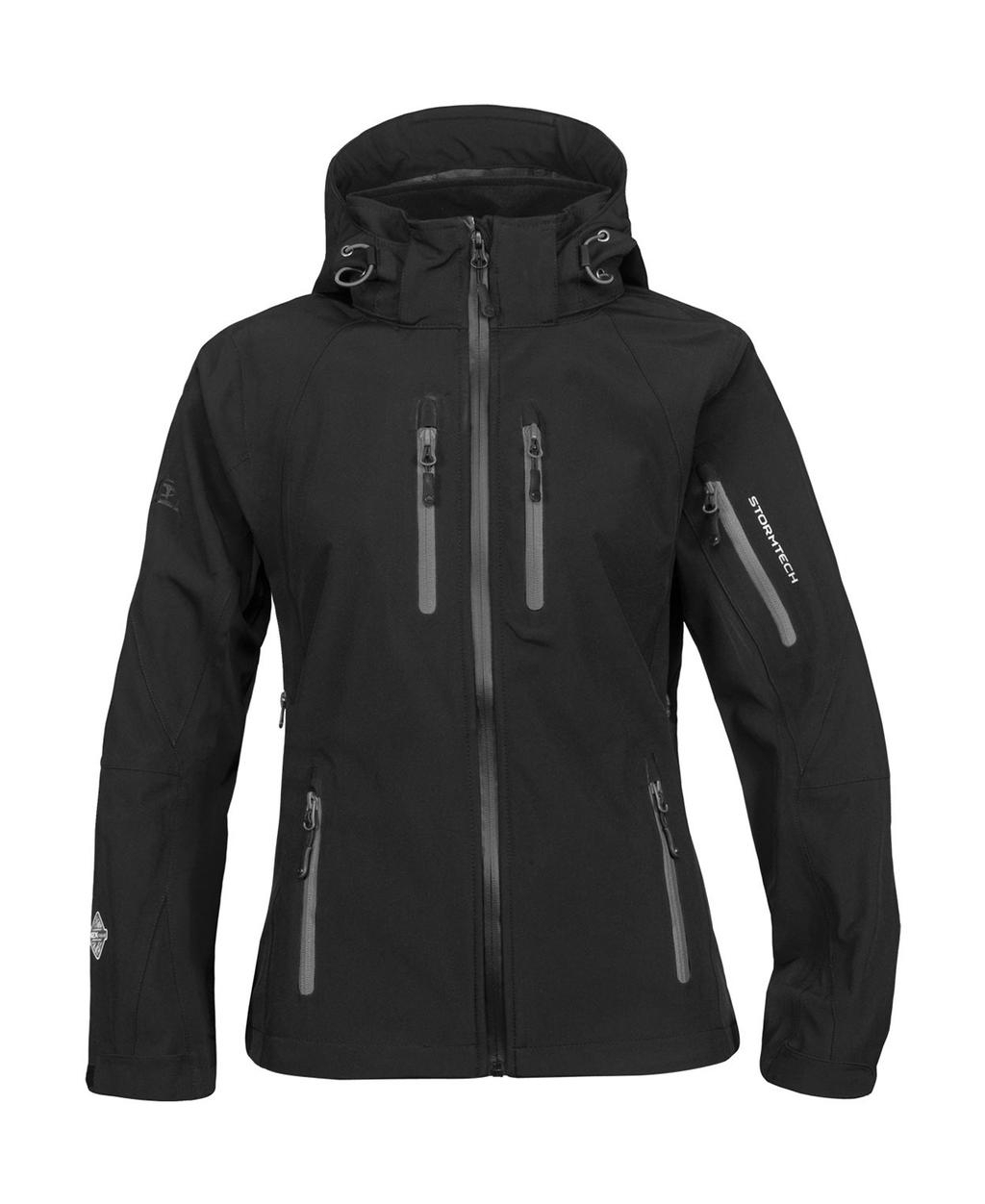 Lady Expedition Soft Shell Black/Granite Noir, à personnaliser avec le logo de votre club. Lady Expedition Soft Shell Black/Granite Noir