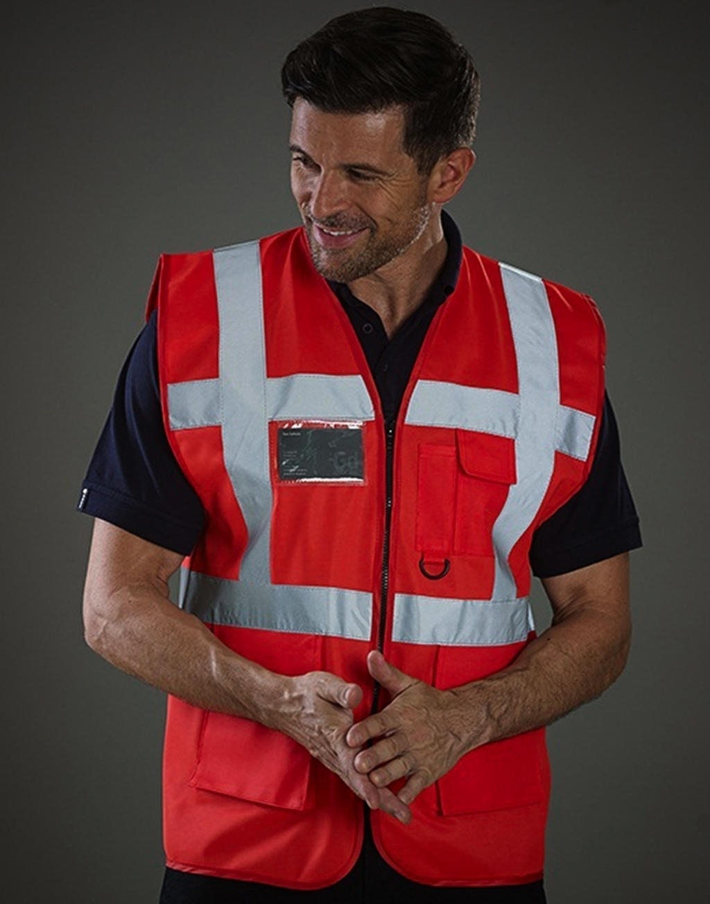 Hi Vis Executive Waistcoat Red Rouge, à personnaliser avec le logo de votre club. Hi Vis Executive Waistcoat Red Rouge