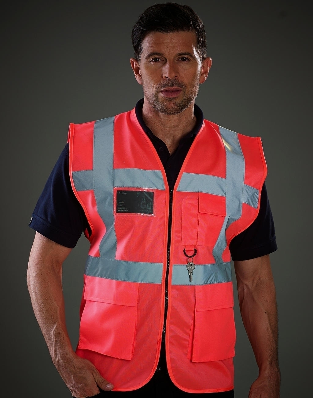 Hi Vis Executive Waistcoat Pink Rose, à personnaliser avec le logo de votre club. Hi Vis Executive Waistcoat Pink Rose