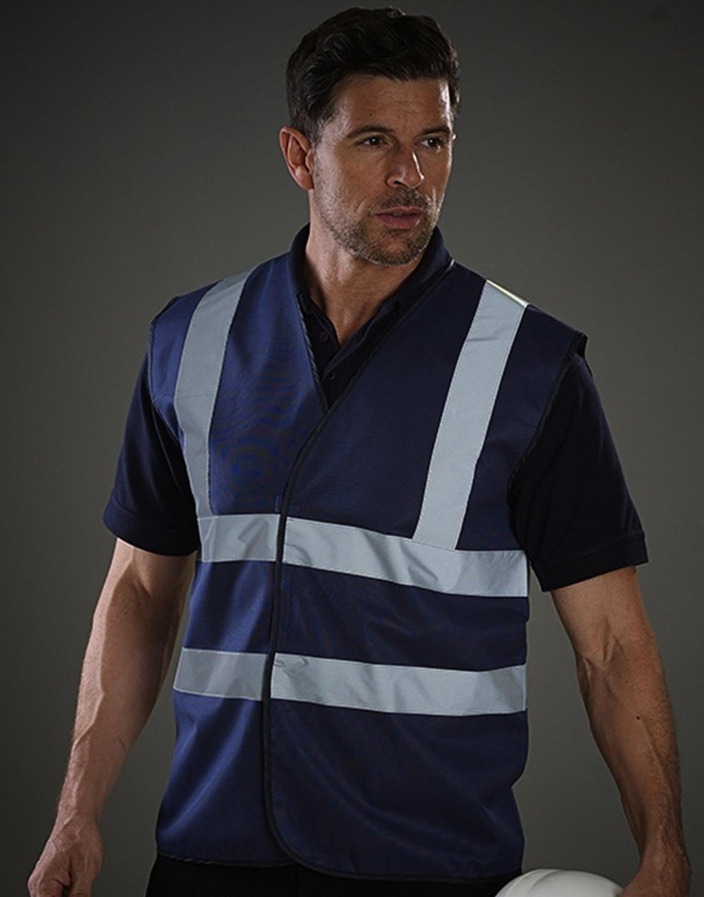 Hi Vis 2 Band & Brace Waistcoat Navy Bleu, à personnaliser avec le logo de votre club. Hi Vis 2 Band & Brace Waistcoat Navy Bleu