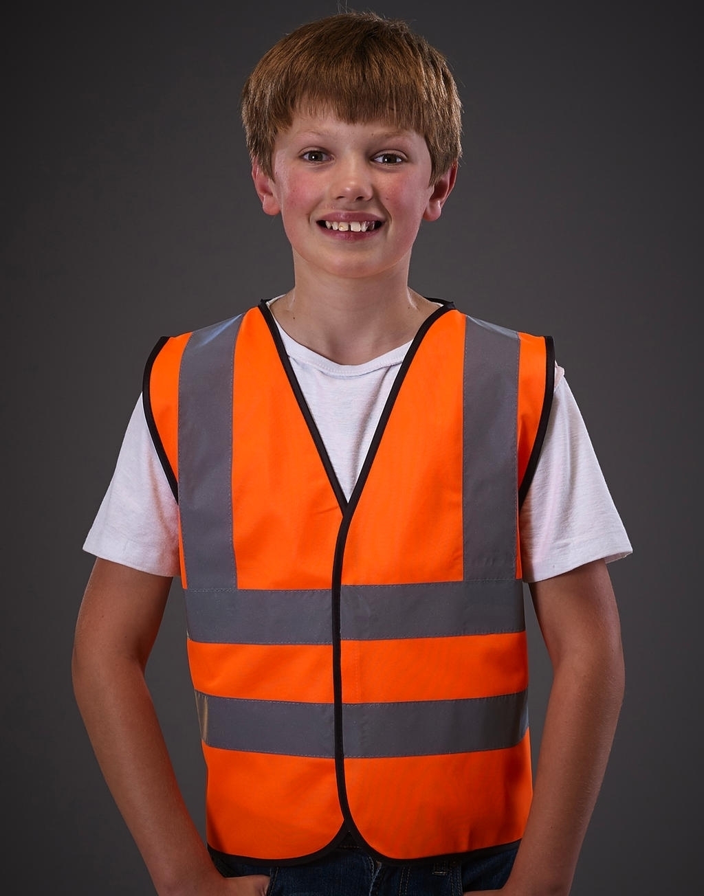 Kids Hi Vis 2 Band & Brace Waistcoat Hi-Vis Orange Orange, à personnaliser avec le logo de votre club. Kids Hi Vis 2 Band & Brace Waistcoat Hi-Vis Orange Orange