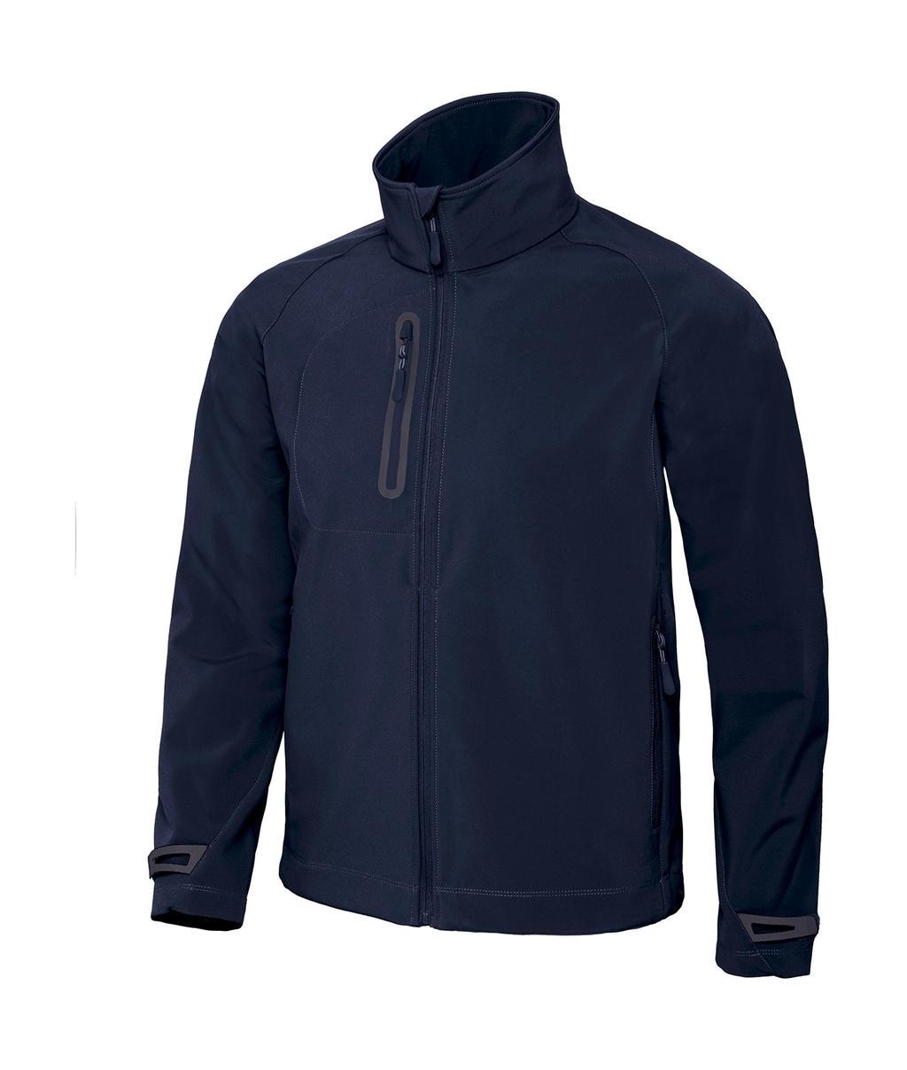 Men Technical Softshell Jacket - JM951 Navy Bleu, à personnaliser avec le logo de votre club. Men Technical Softshell Jacket - JM951 Navy Bleu