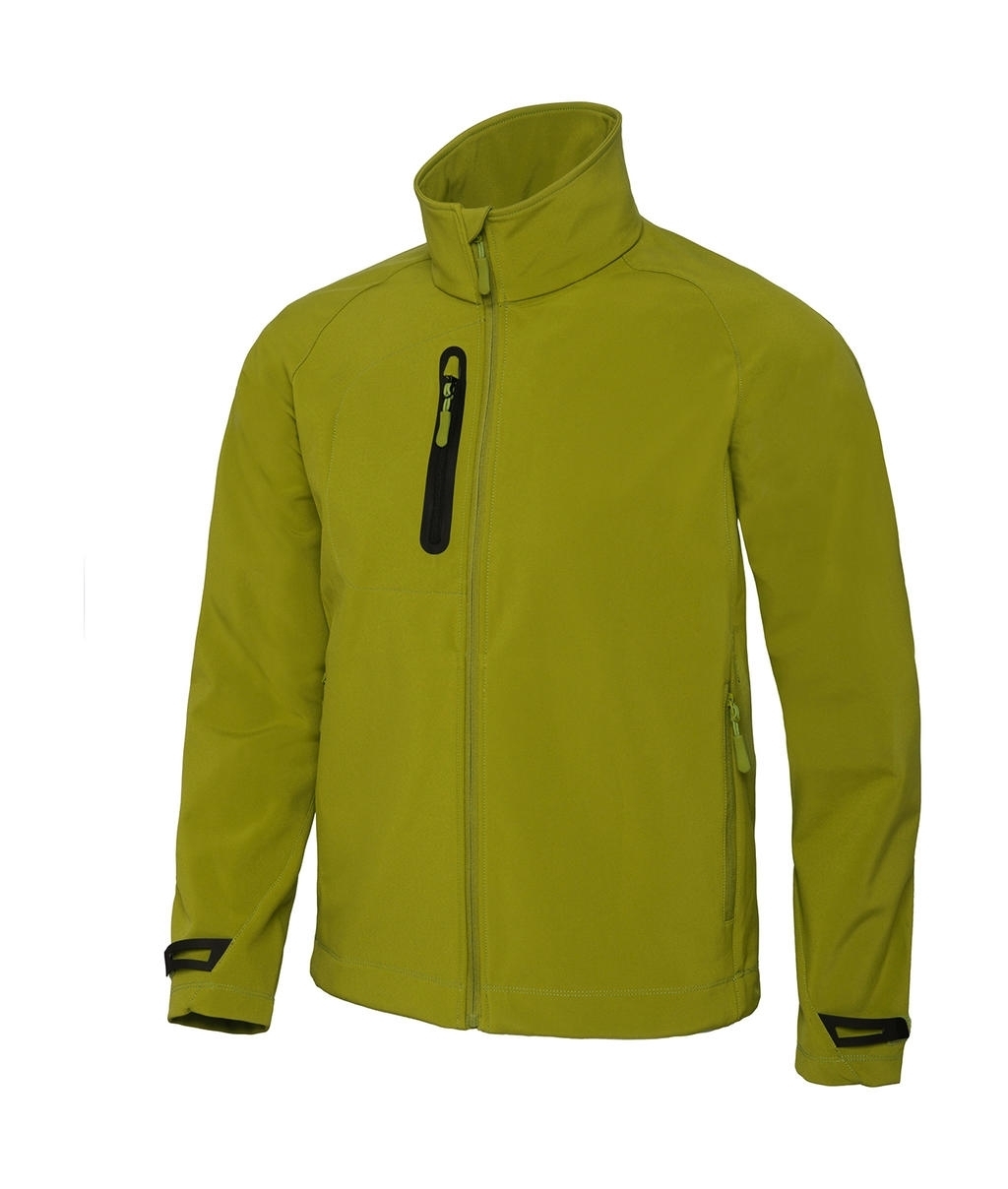 Men Technical Softshell Jacket - JM951 Green Moss Vert, à personnaliser avec le logo de votre club. Men Technical Softshell Jacket - JM951 Green Moss Vert