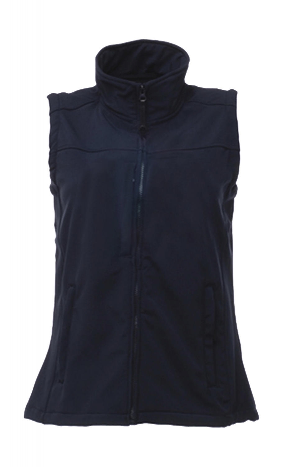 Ladies` Flux Softshell Bodywarmer Navy/Navy Bleu, Ã personnaliser avec le logo de votre club. Ladies` Flux Softshell Bodywarmer Navy/Navy Bleu