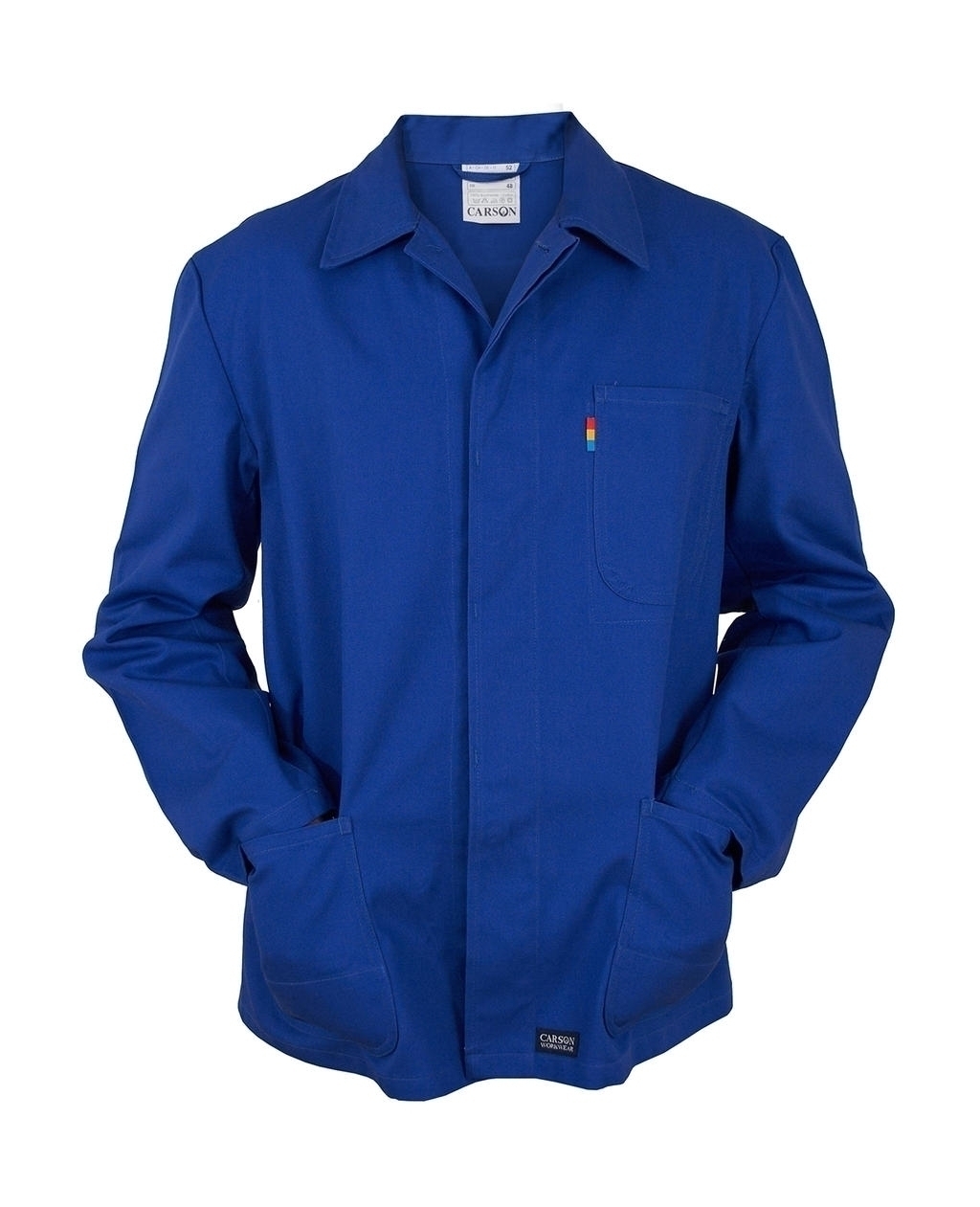 Workwear Long Jacket Royal Bleu, à personnaliser avec le logo de votre club. Workwear Long Jacket Royal Bleu