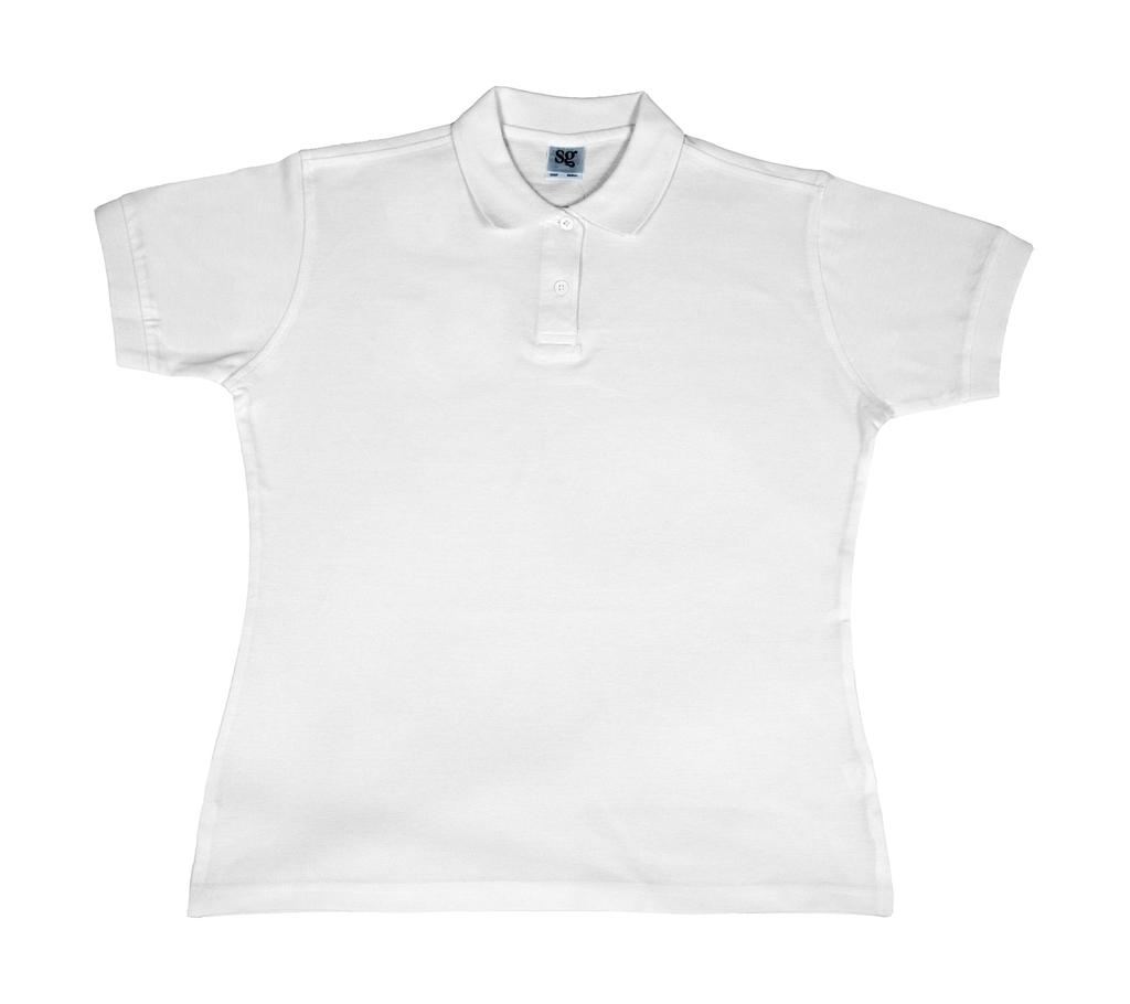 Polo Coton Femme SG50 White Blanc, à personnaliser avec le logo de votre club. Polo Coton Femme SG50 White Blanc