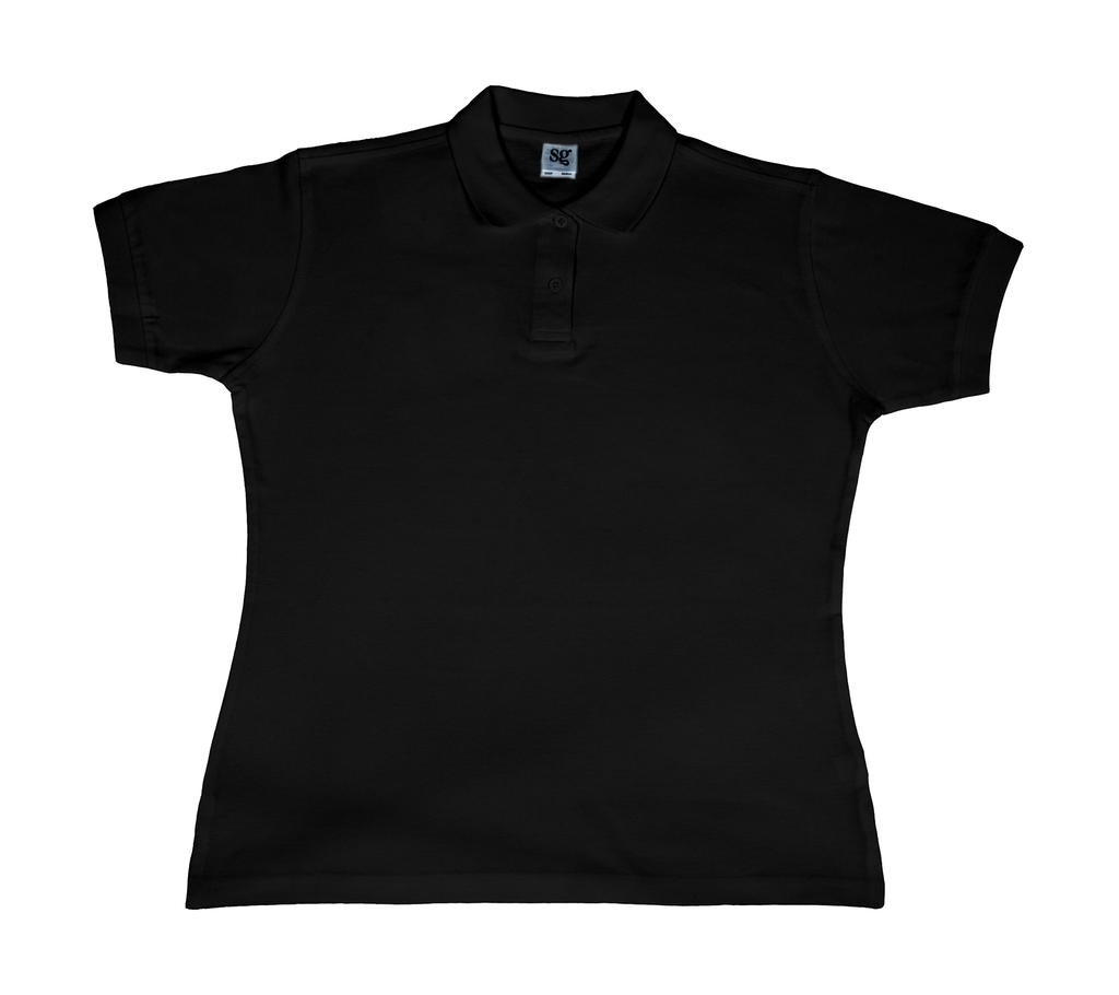 Polo Coton Femme SG50 Black Noir, à personnaliser avec le logo de votre club. Polo Coton Femme SG50 Black Noir