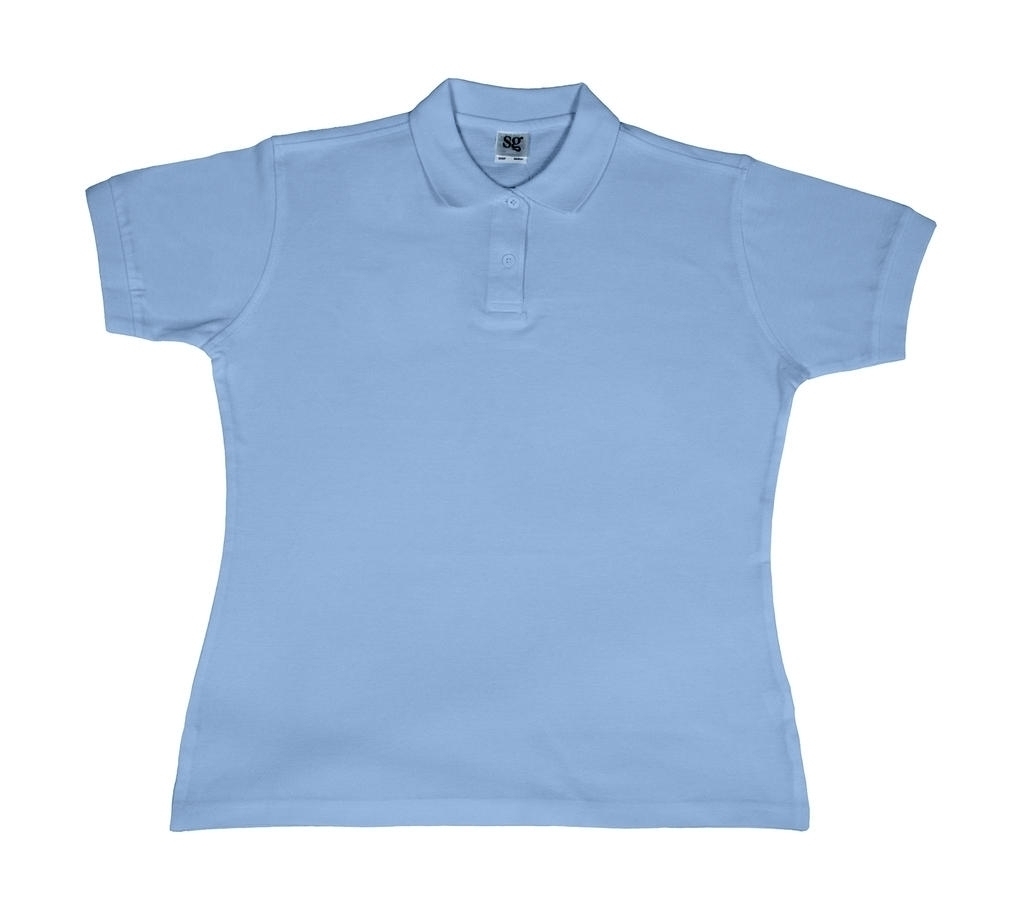 Polo Coton Femme SG50 Sky Bleu, à personnaliser avec le logo de votre club. Polo Coton Femme SG50 Sky Bleu