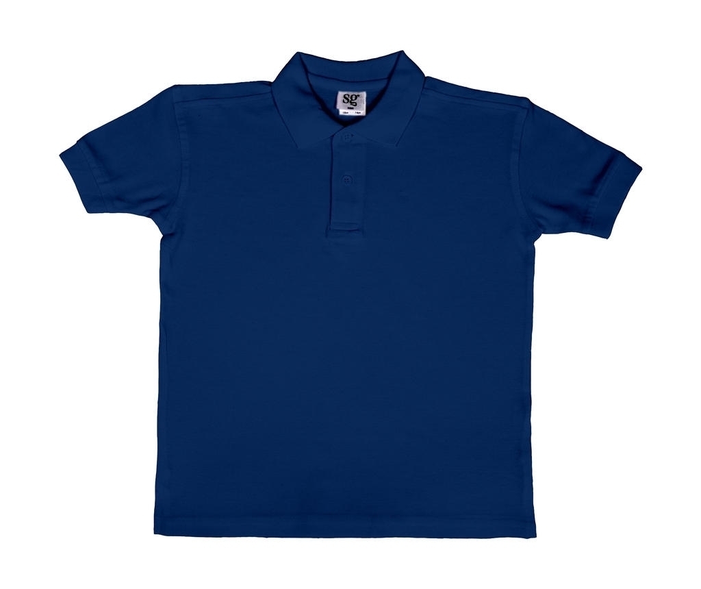 Polo Coton Enfant SG50 Navy Bleu, Ã personnaliser avec le logo de votre club. Polo Coton Enfant SG50 Navy Bleu