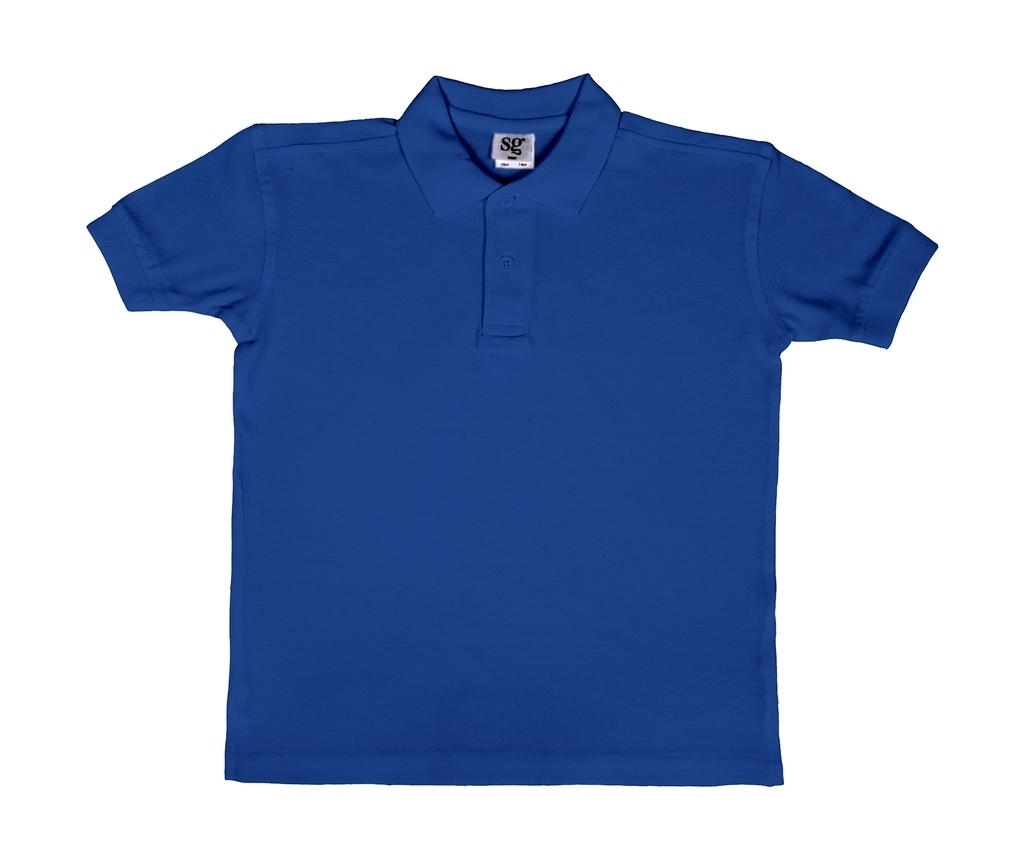 Polo Coton Enfant SG50 Royal Blue Bleu, Ã personnaliser avec le logo de votre club. Polo Coton Enfant SG50 Royal Blue Bleu