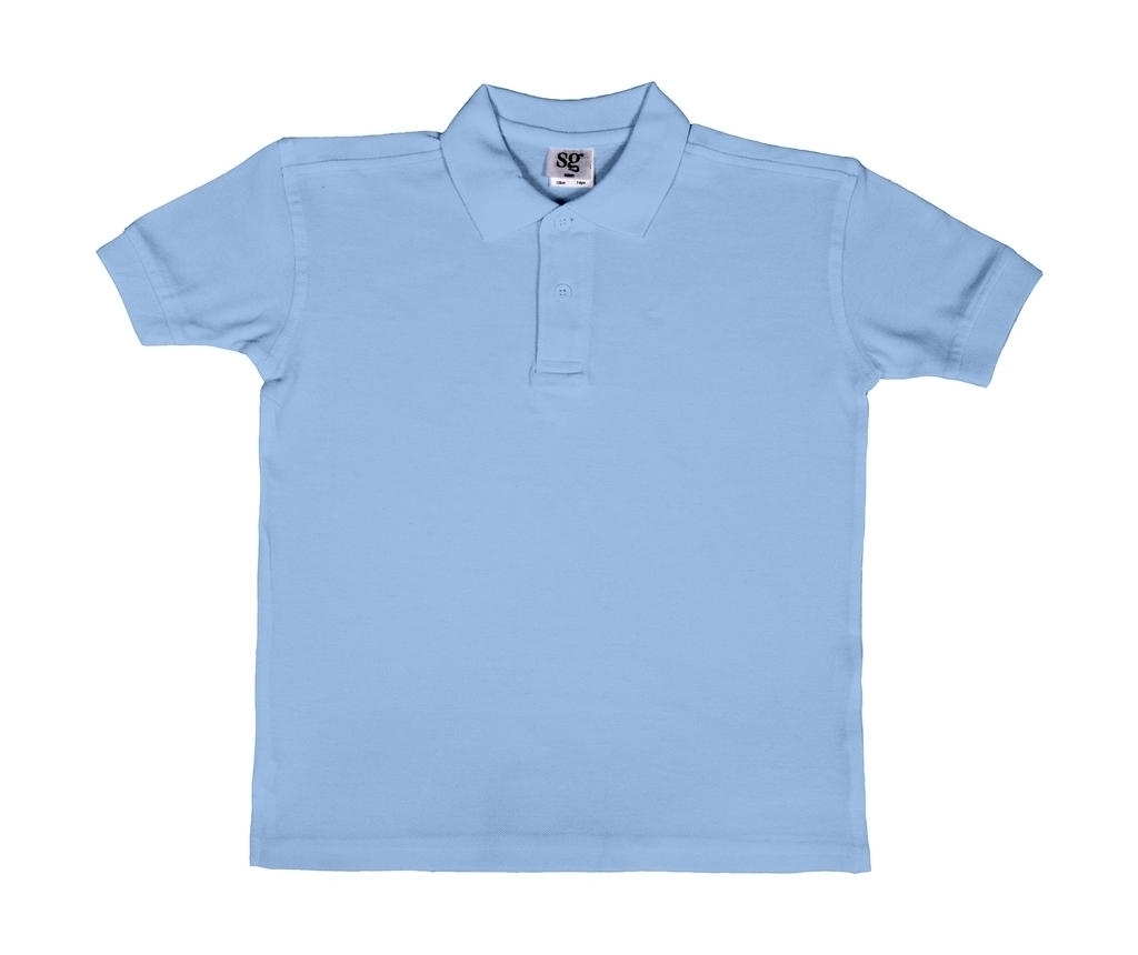 Polo Coton Enfant SG50 Sky Bleu, Ã personnaliser avec le logo de votre club. Polo Coton Enfant SG50 Sky Bleu