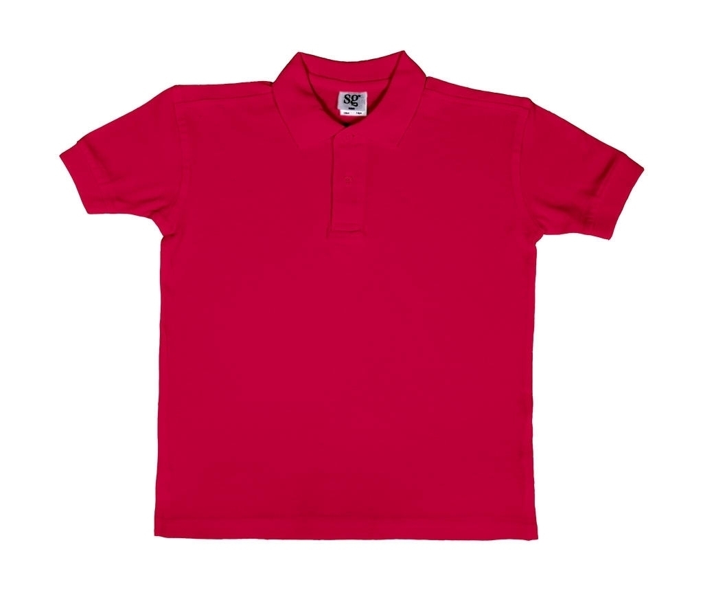 Polo Coton Enfant SG50 Red Rouge, Ã personnaliser avec le logo de votre club. Polo Coton Enfant SG50 Red Rouge