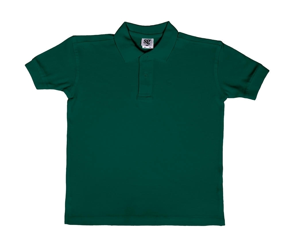 Polo Coton Enfant SG50 Bottle Green Vert, Ã personnaliser avec le logo de votre club. Polo Coton Enfant SG50 Bottle Green Vert