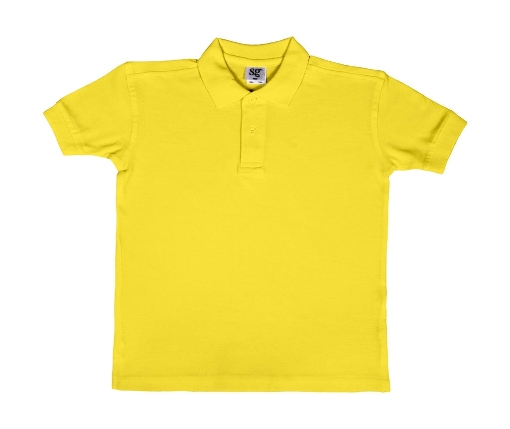 Polo Coton Enfant SG50 Yellow Jaune, Ã personnaliser avec le logo de votre club. Polo Coton Enfant SG50 Yellow Jaune