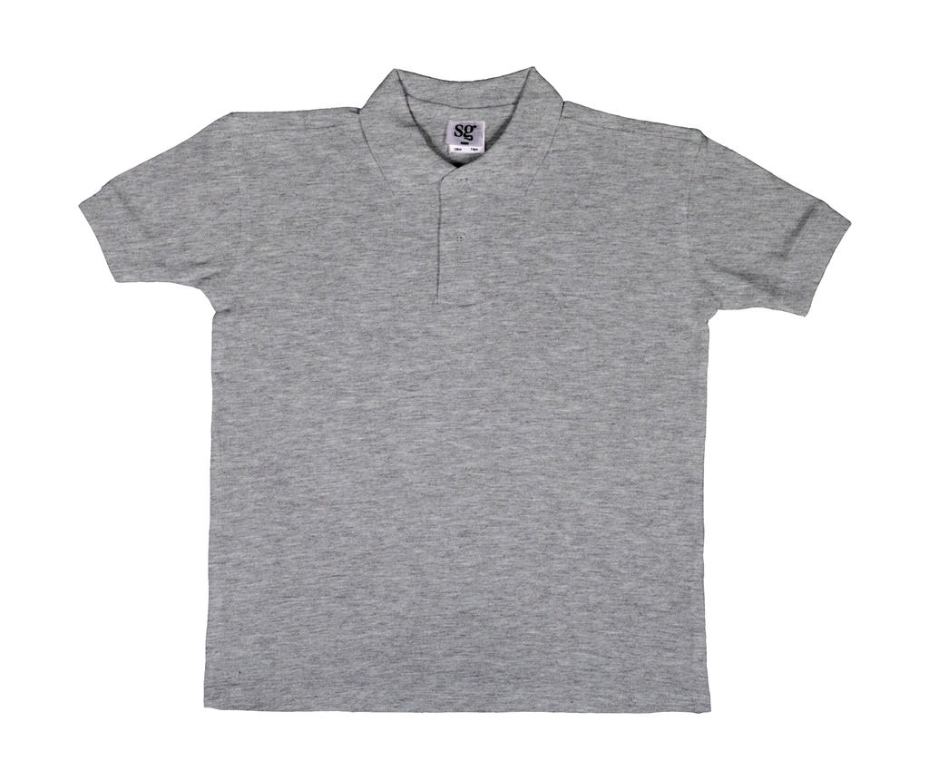 Polo Coton Enfant SG50 Light Oxford Gris, Ã personnaliser avec le logo de votre club. Polo Coton Enfant SG50 Light Oxford Gris