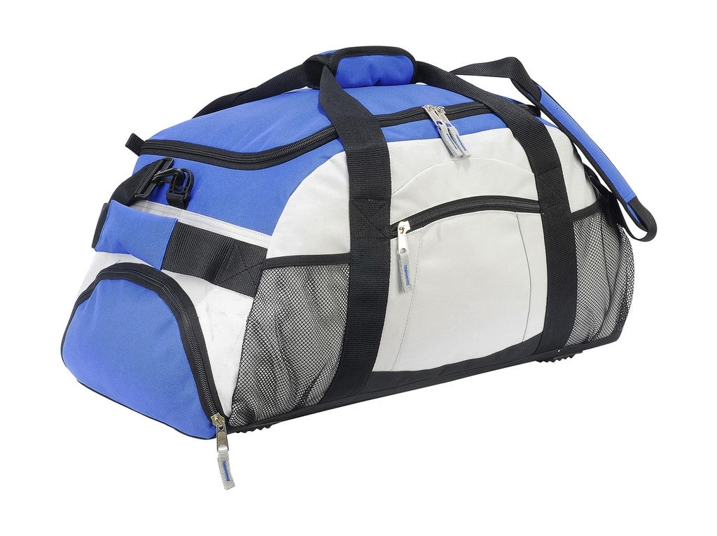 Sports/Overnight Holdall Light Grey/Blue Bleu, à personnaliser avec le logo de votre club. Sports/Overnight Holdall Light Grey/Blue Bleu