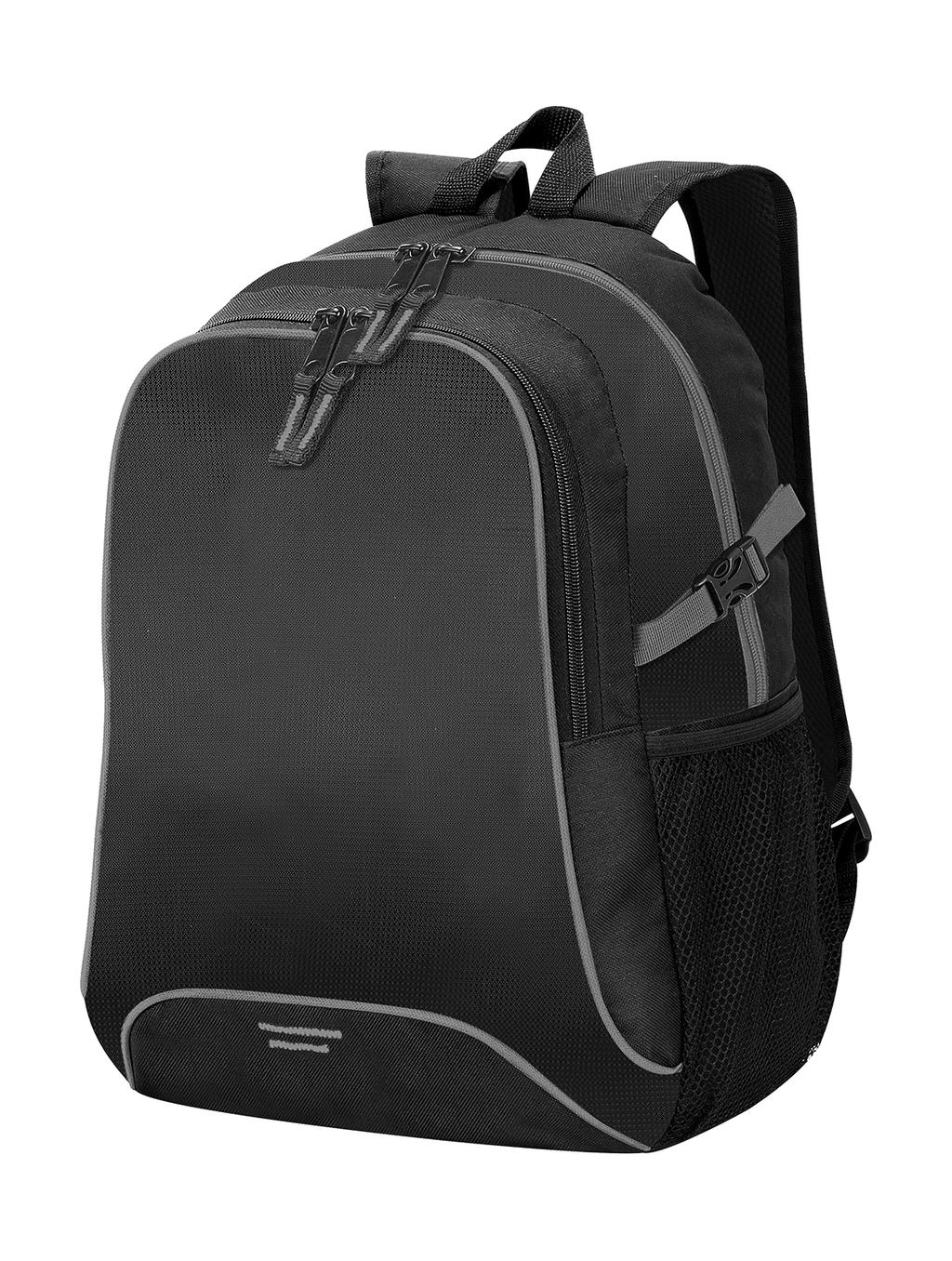 Basic Backpack Black/Light Grey Noir, à personnaliser avec le logo de votre club. Basic Backpack Black/Light Grey Noir