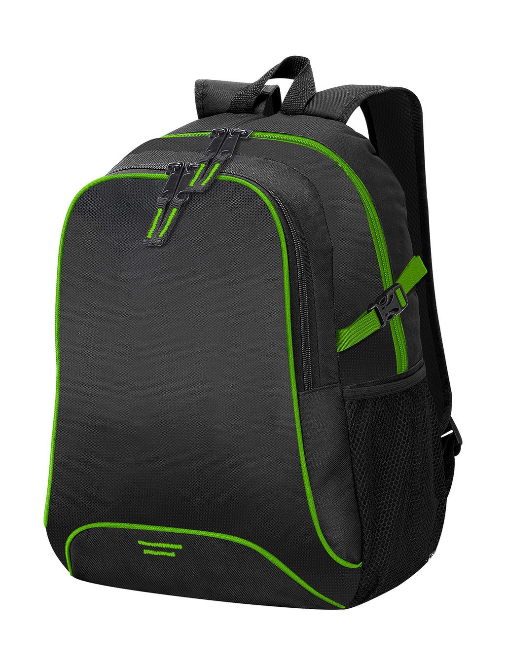 Basic Backpack Black/Green Noir