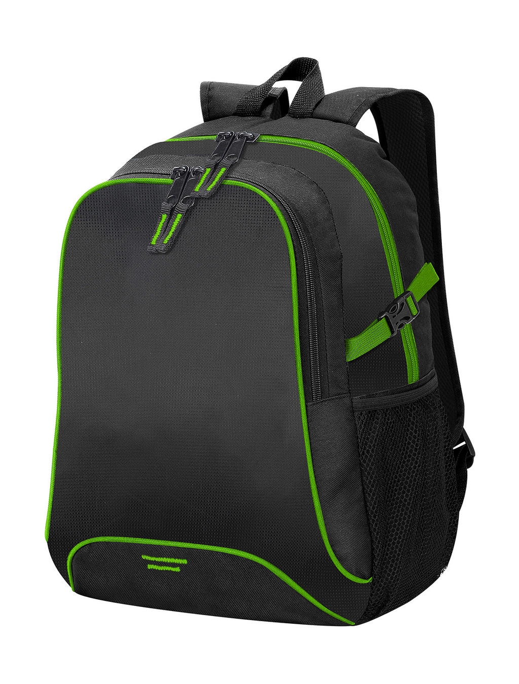 Basic Backpack Black/Green Noir, à personnaliser avec le logo de votre club. Basic Backpack Black/Green Noir
