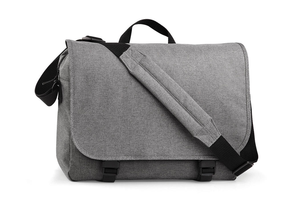 Two-Tone Digital Messenger Grey Marl Gris, Ã personnaliser avec le logo de votre club. Two-Tone Digital Messenger Grey Marl Gris