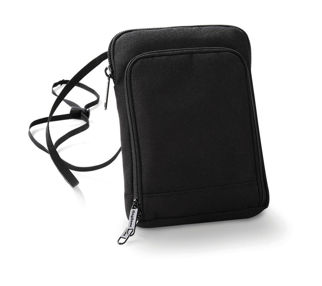 Travel Wallet Black Noir, Ã personnaliser avec le logo de votre club. Travel Wallet Black Noir