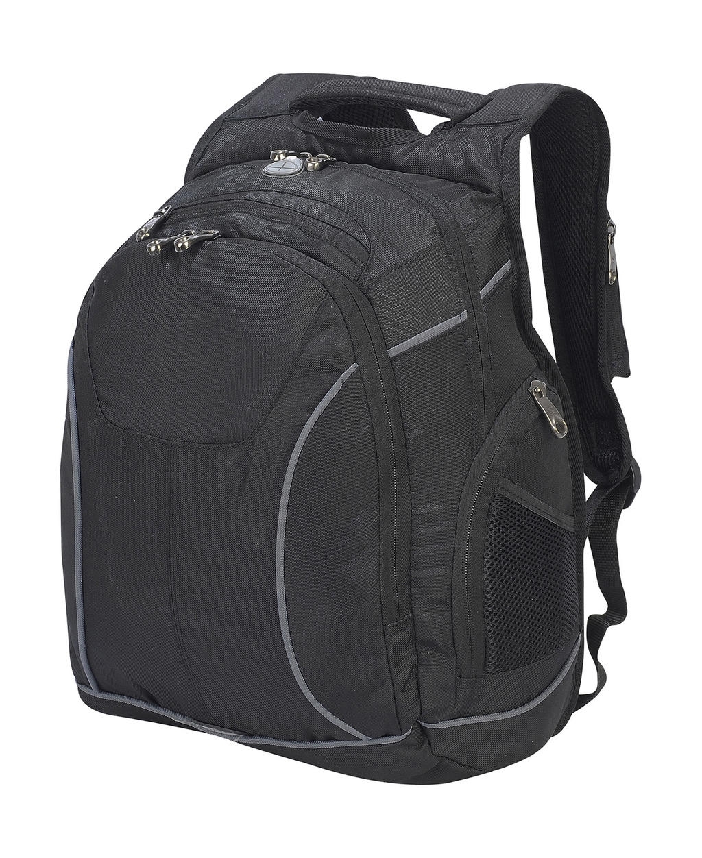 Laptop Backpack Black/Black Noir, à personnaliser avec le logo de votre club. Laptop Backpack Black/Black Noir