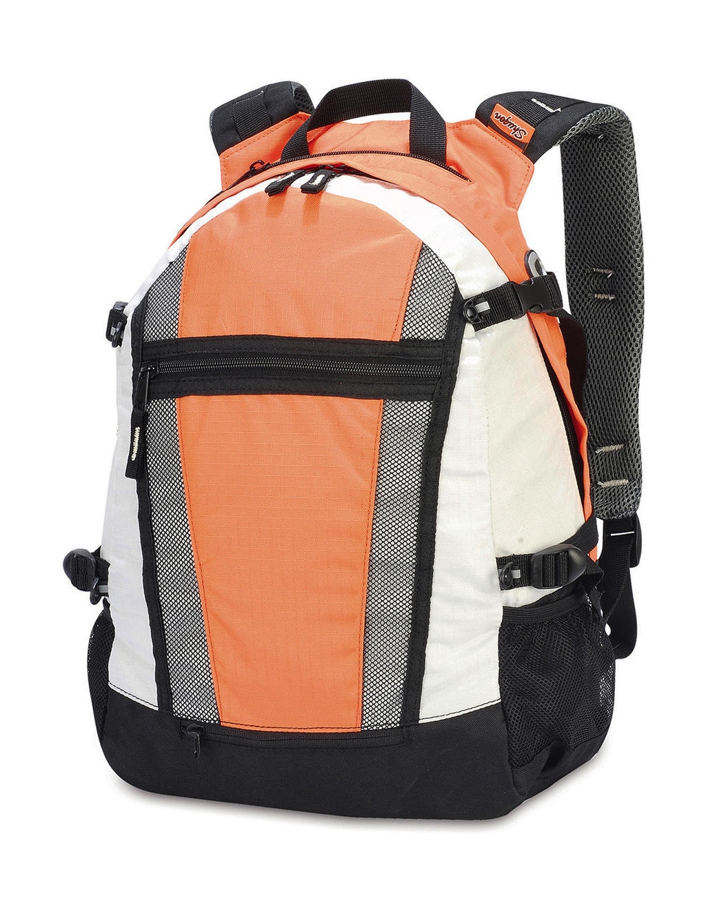 Student/ Sports Backpack Orange/Off White Orange