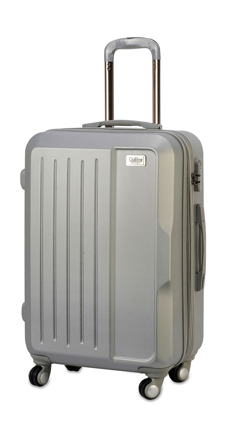 Trolley Hard Shell Suitcase Silver Gris, à personnaliser avec le logo de votre club. Trolley Hard Shell Suitcase Silver Gris