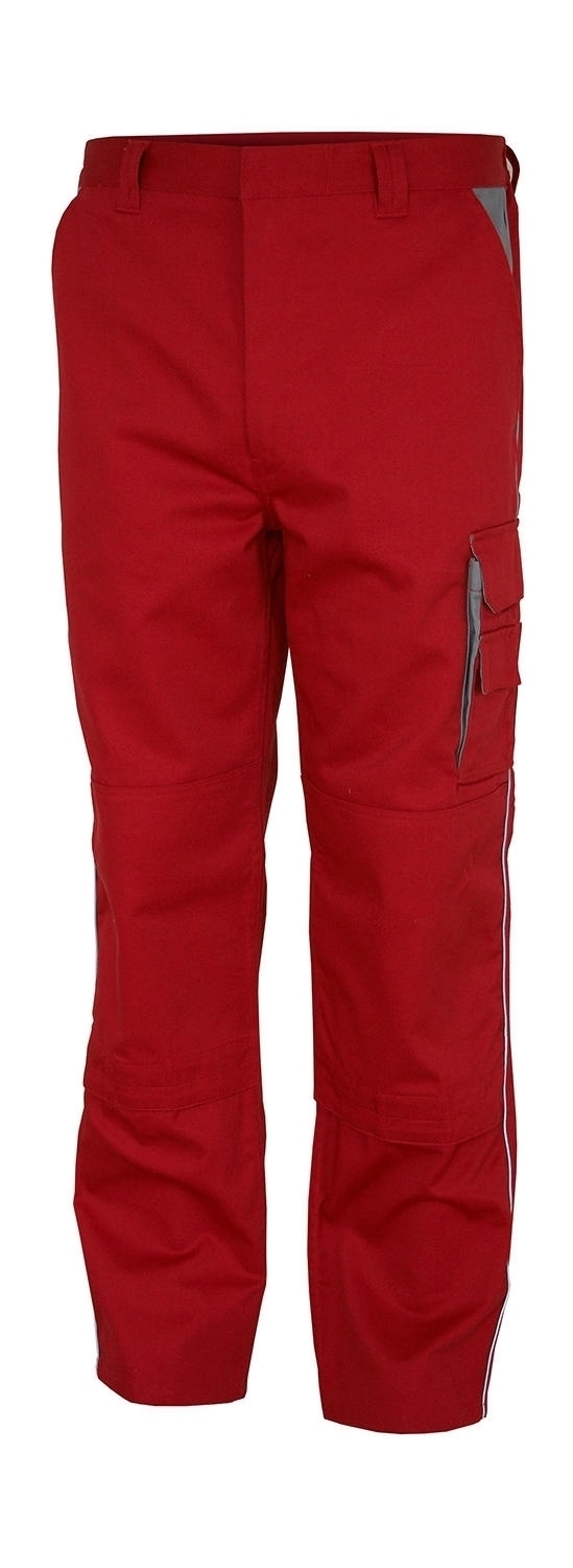 Working Trousers Contrast - Tall Sizes Red/Grey Rouge, Ã personnaliser avec le logo de votre club. Working Trousers Contrast - Tall Sizes Red/Grey Rouge