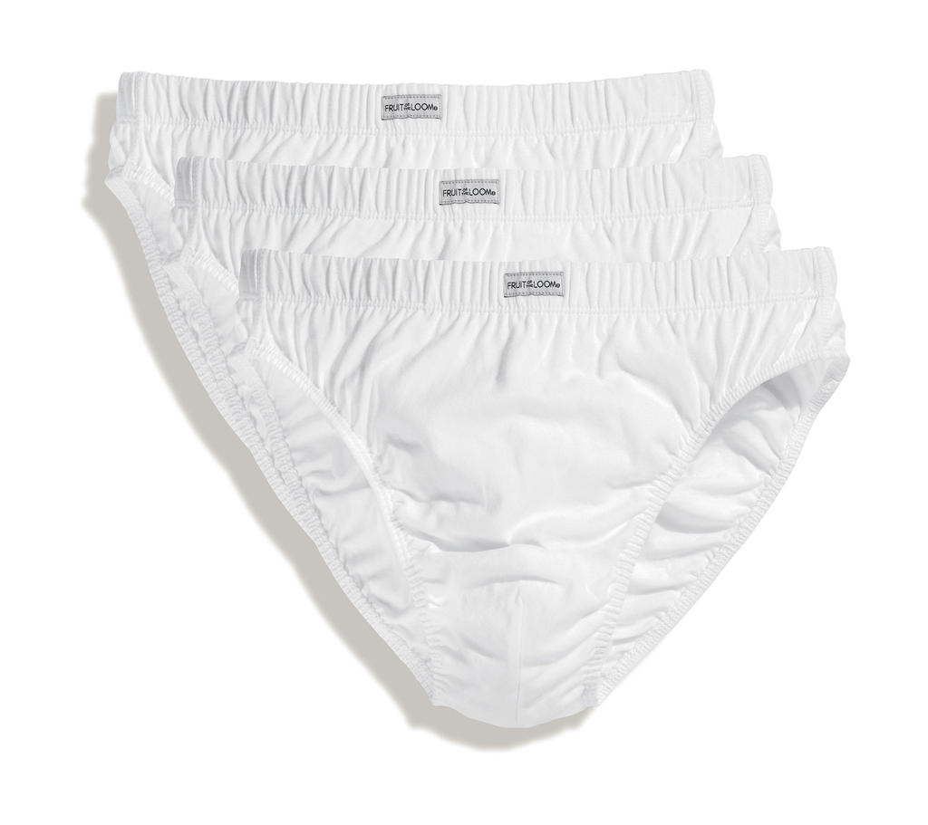 Men`s Slip (3-Pack) White Blanc, à personnaliser avec le logo de votre club. Men`s Slip (3-Pack) White Blanc